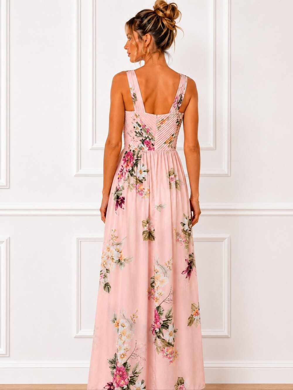 Plum Pretty Sugar | Floral Maxi Dress | Size 10 Removable Straps Pink Romantic - Picture 3 of 10